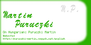 martin puruczki business card